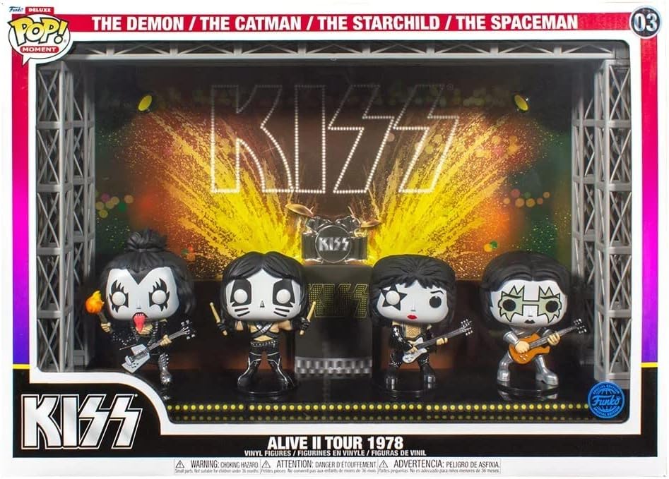 Funko Kiss pack 4 figurines POP! Moments DLX Vinyl Alive II 1978 Tour 9 cm