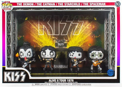 Funko Kiss pack 4 figurines POP! Moments DLX Vinyl Alive II 1978 Tour 9 cm