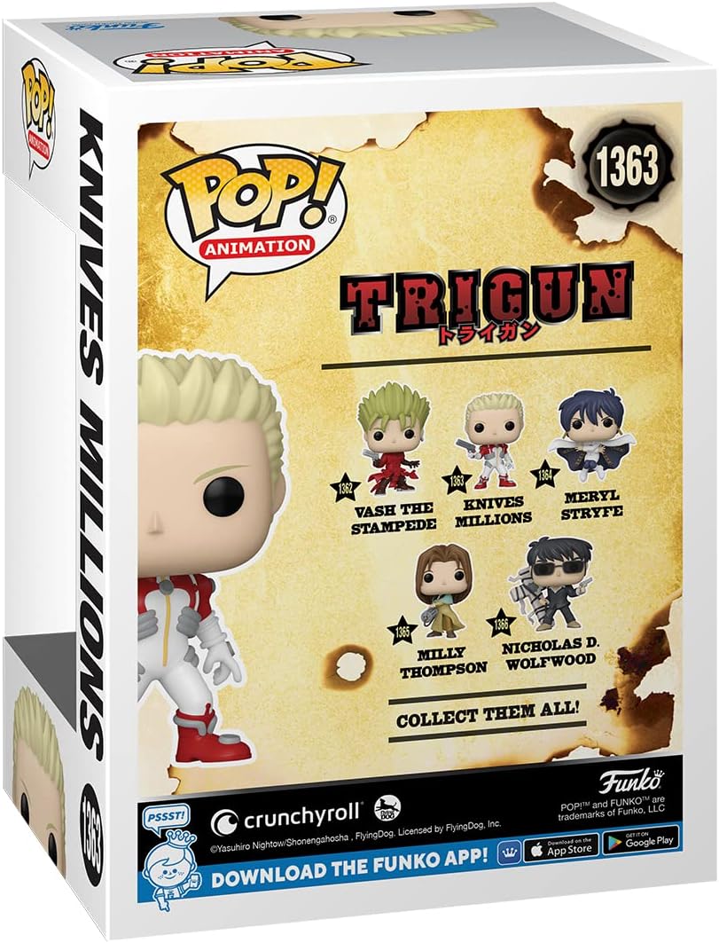 Funko POP! Animation: Trigun - Knives - Collectable Vinyl Figure - Gift Idea - Official Merchandise - Toys for Kids & Adults - Anime Fans - Model Figure for Collectors and Display