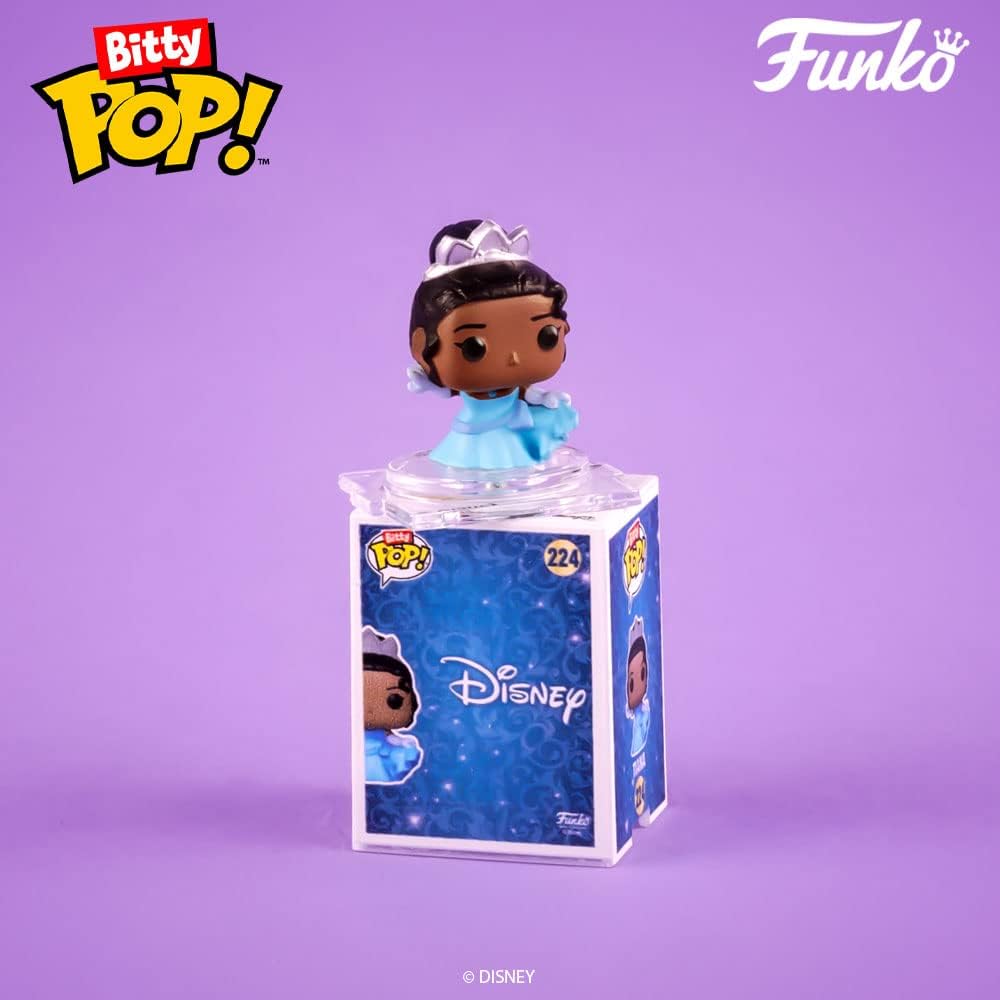 Funko Bitty POP! Disney Princess - Ariel, Mulan, Tiana and A Surprise Mystery Mini Figure - 0.9 Inch (2.2 Cm) Collectable - Stackable Display Shelf Included - Gift Idea - Party Bags Stocking