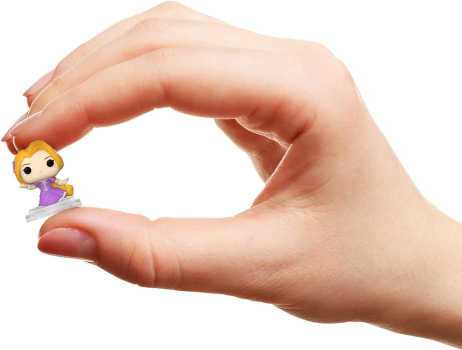 Funko Bitty POP! Disney Princess - Rapunzel, Merida, Moana and A Surprise Mystery Mini Figure - 0.9 Inch (2.2 Cm) Collectable - Stackable Display Shelf Included - Gift Idea - Party Bags Stocking