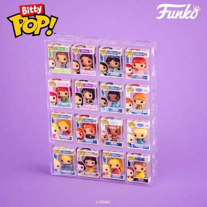 Funko Bitty POP! Disney Princess - Rapunzel, Merida, Moana and A Surprise Mystery Mini Figure - 0.9 Inch (2.2 Cm) Collectable - Stackable Display Shelf Included - Gift Idea - Party Bags Stocking