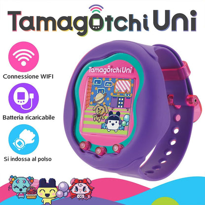 TAMAGOTCHI Bandai Uni Purple Shell | The Customisable New Generation Of Virtual Pet Based On The Original 90s Toy | Connect With Friends Worldwide With This Wearable Electronic Game