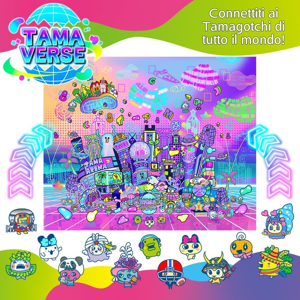 TAMAGOTCHI Bandai Uni Purple Shell | The Customisable New Generation Of Virtual Pet Based On The Original 90s Toy | Connect With Friends Worldwide With This Wearable Electronic Game
