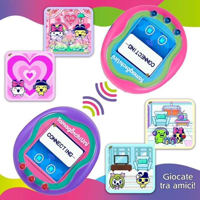 TAMAGOTCHI Bandai Uni Purple Shell | The Customisable New Generation Of Virtual Pet Based On The Original 90s Toy | Connect With Friends Worldwide With This Wearable Electronic Game