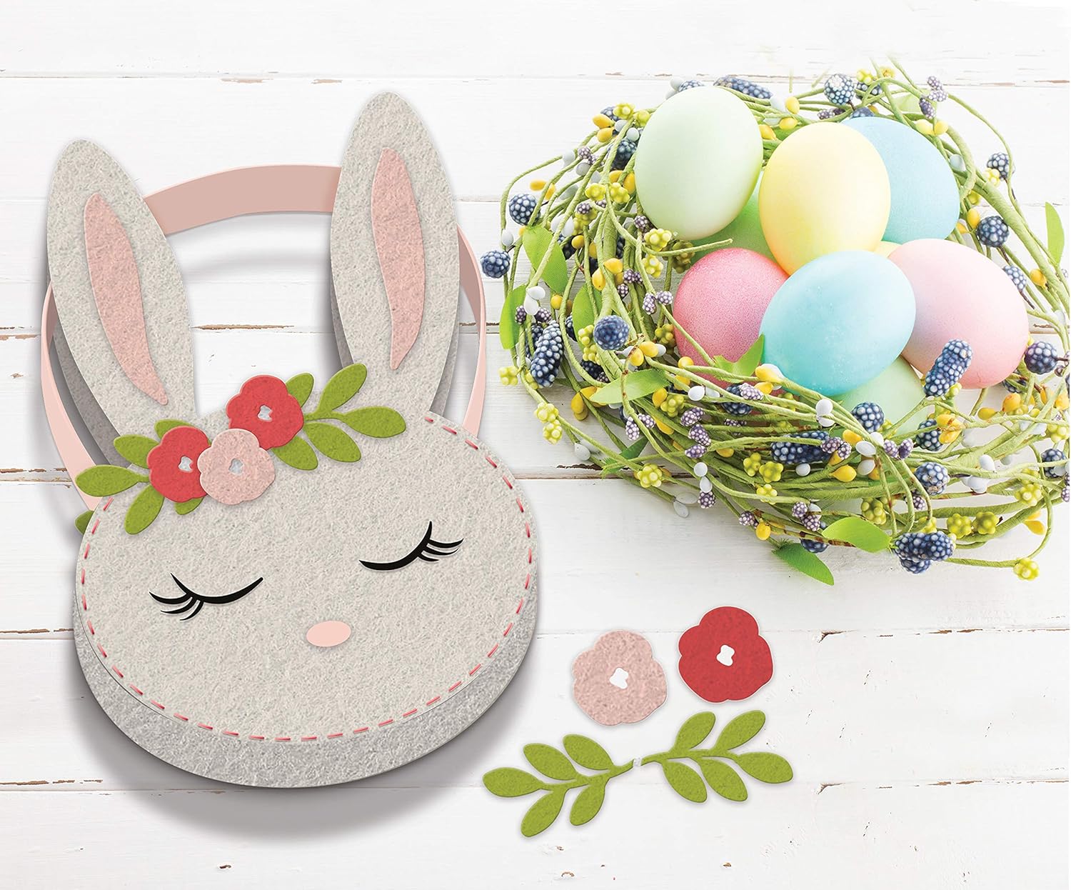 Fundoo - CFUN318 My Rabbit Felt Basket, Multi-Coloured