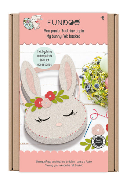 Fundoo - CFUN318 My Rabbit Felt Basket, Multi-Coloured