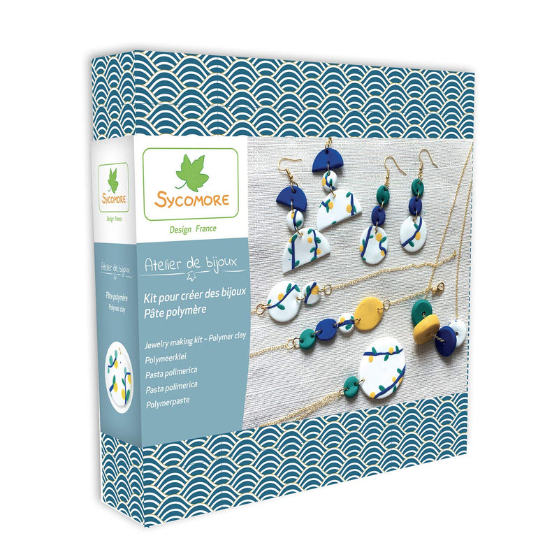 Sycomore Sycomore-ADB001 Atelier de Bijoux Kit para Crear Joyas, Pasta polimérica, Multicolor (ADB001