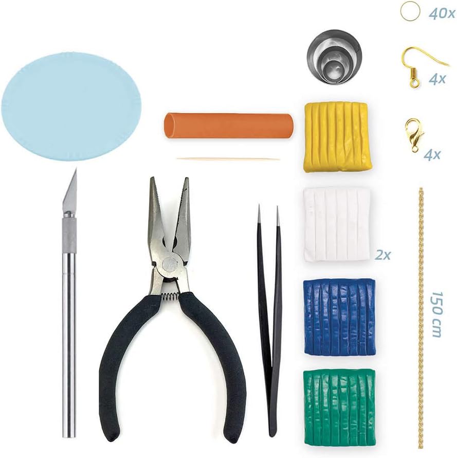 Sycomore Sycomore-ADB001 Atelier de Bijoux Kit para Crear Joyas, Pasta polimérica, Multicolor (ADB001