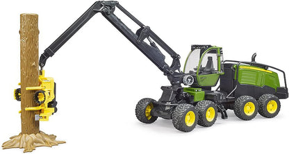 John Deere 1270G Forestry Harvester with Tree Trunk