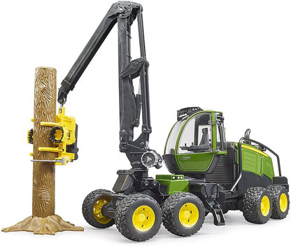 John Deere 1270G Forestry Harvester with Tree Trunk