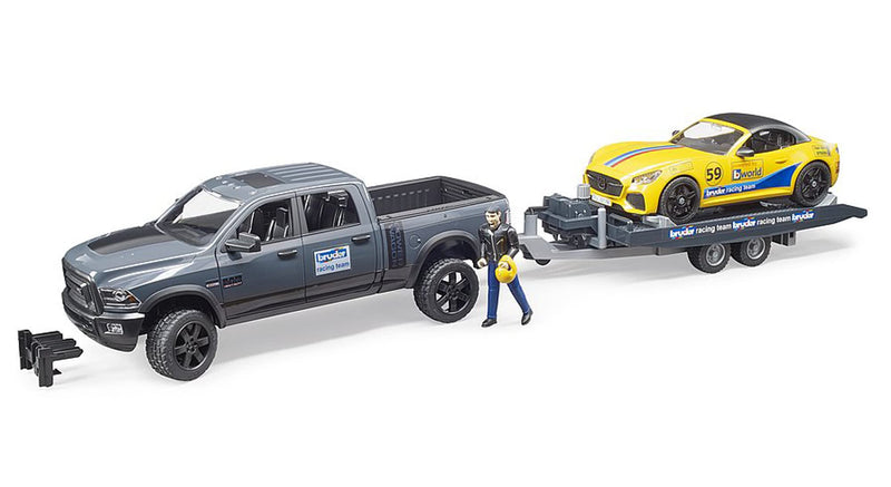 Bruder RAM 2500 Power Wagon, Trailer and Roadster Racing Team