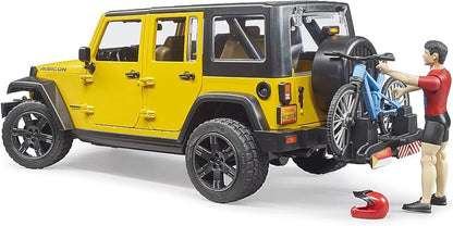 Bruder 02543 Jeep Wrangler Rubicon w Mountain Bike and Figure