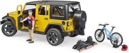 Bruder 02543 Jeep Wrangler Rubicon w Mountain Bike and Figure