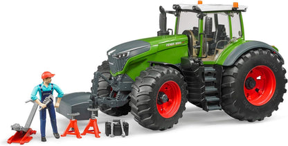 Bruder Fendt 1050 Vario Tractor with Mechanic and Accessories