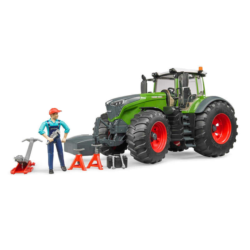Bruder Fendt 1050 Vario Tractor with Mechanic and Accessories