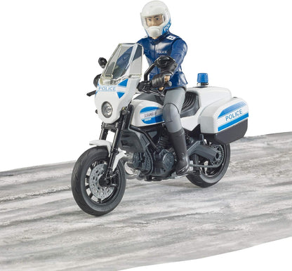 Bruder Scrambler Ducati Police Bike with Policeman
