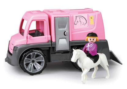 Lena 04458 x TRUXX Figure, Set Horses and Accessories, Transport Opening Doors, Play Vehicle for Children from 2 Years