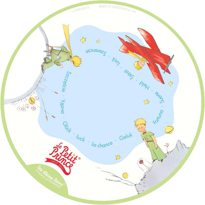 Lena 52448 Humming Spinning Top Diameter 13 cm The Little Prince, Metal Spinning Top, Classic Pump Spinning Top with Tip, Toy Spinning Top for Children from 18 Months
