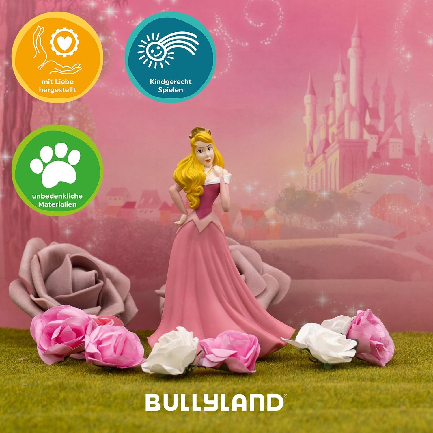 Bullyland BUL-12885 Disney Princess WD Aurora Figure, Multi-Colour
