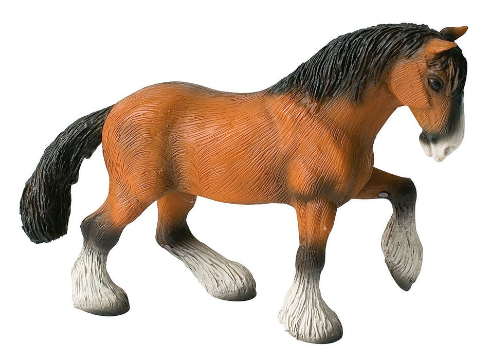 Bullyland Bullyland-62666 Animales 62666-Figura de Juego, Caballo castrado Shire, Figura Pintada a Mano, sin PVC, para Que los niños jueguen con la imaginación, Color Colorido, único (62666