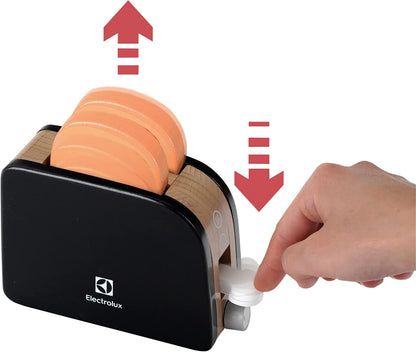 Theo Klein 7400 Electrolux Toaster , Wood I Incl Toast Slices , Butter , Fried Egg and much more I Accessories for Play Kitchens I Toy for Children from 3 Years