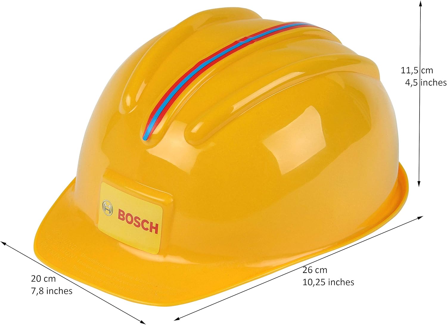 Theo Klein 8127 Bosch Safety Helmet I Toy Helmet in the Style of a Worker's Hard Hat I Adjustable Size I Toy for Children Aged 3 Years and up