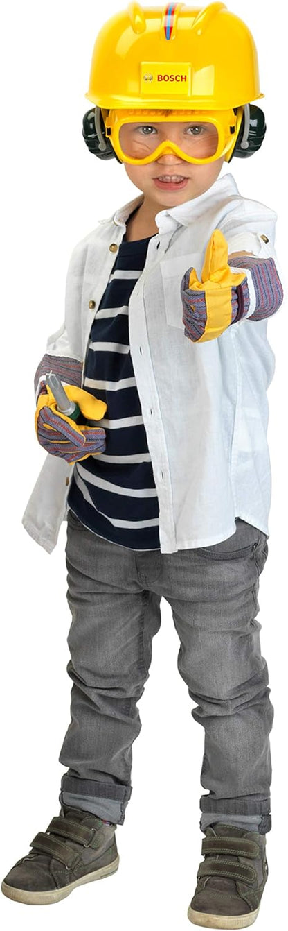 Theo Klein 8127 Bosch Safety Helmet I Toy Helmet in the Style of a Worker's Hard Hat I Adjustable Size I Toy for Children Aged 3 Years and up