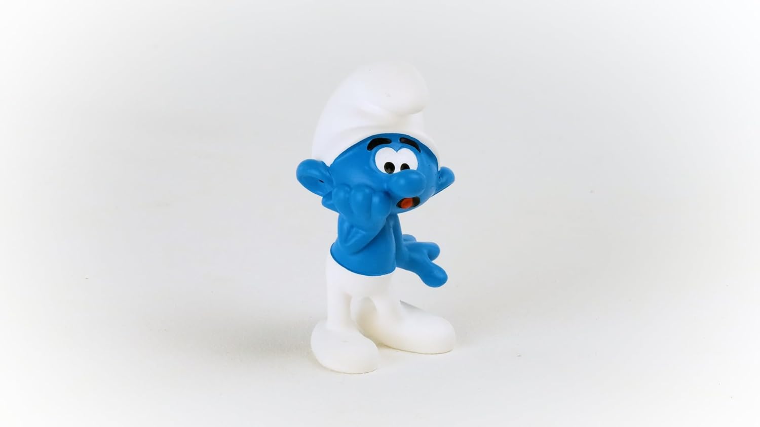 Schleich Smurfs, Collectible Retro Toys and Figurines for All Ages, Scaredy Smurf Figure