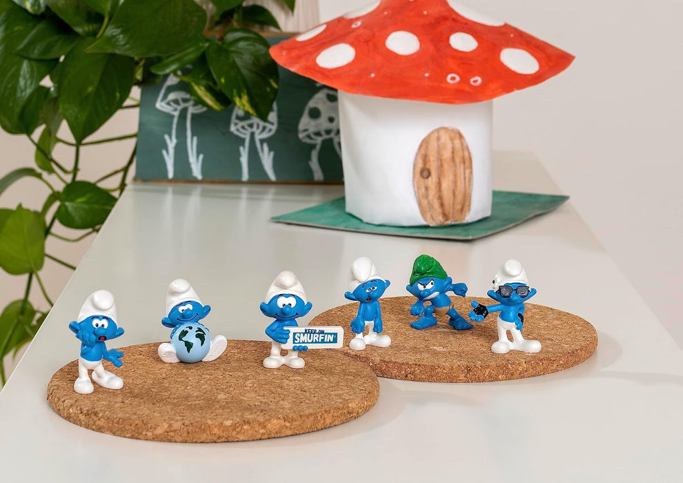 schleich 20843 Smurf With Sign (Keep On Smurfin'), From 3 Years The Smurfs - Figurine, 5 X 3 X 5 cm
