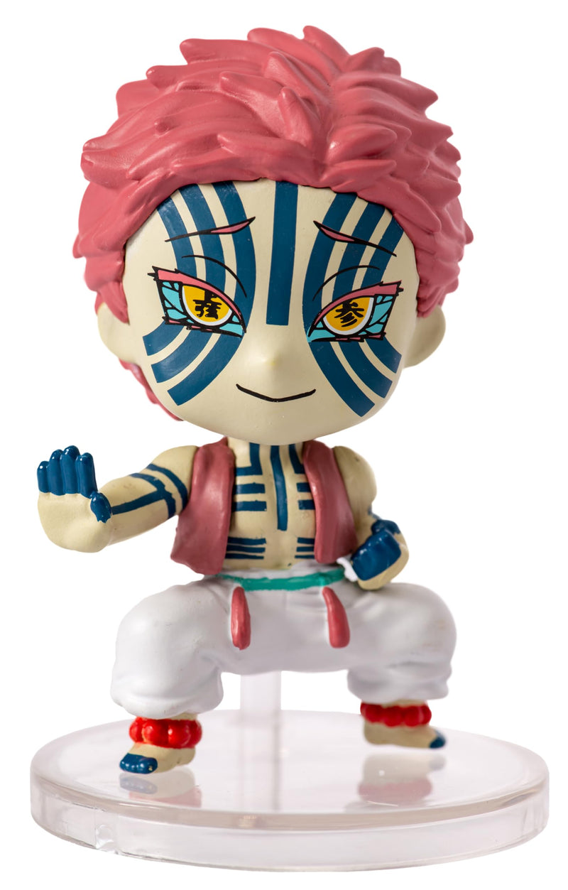 Chibi Masters Bandai Akaza Demon Slayer Figure | 8cm Akaza Anime Figure from Demon Slayer Anime and Manga | Collectable Anime Merch Figures Make Great Anime Gifts | Collect These Anime Figurines