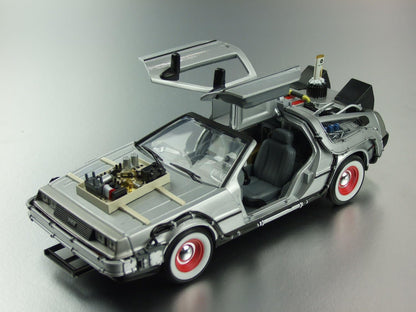 Welly Back To The Future 3 Delorean Time Machine Scale,Brown,1/24