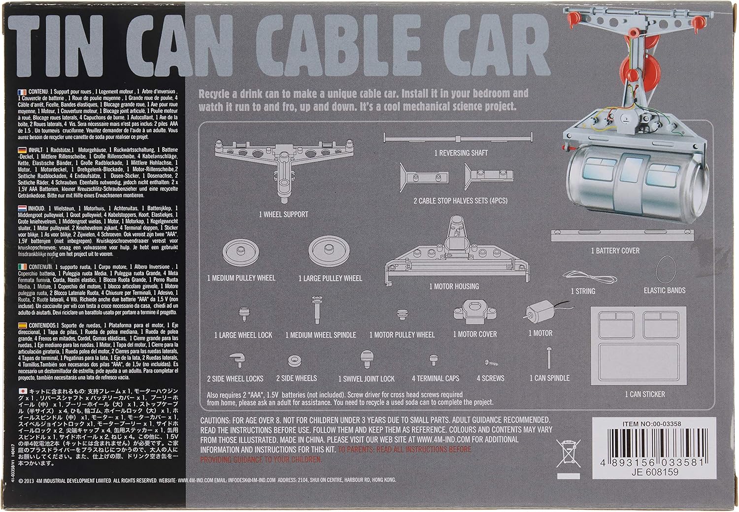 4M Tin Can Cable Car