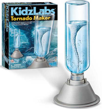 4M Kidz Labs Tornado Maker, Recycle an empty bottle to construct this battery operated Tornado, Science and Technology Kit, Boys and Girls ages 8+