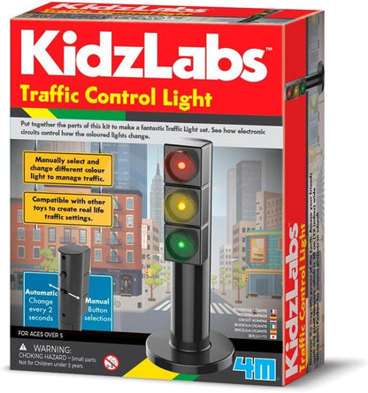 4M Kidzlabs Traffic Control Light Set, Learn How To Build Your Own Traffic Lights, See How Electronic Circuits Control Signals, STEM Learning for Kids Ages 5+