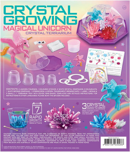 4M 403928 Crystal Growing Unicorn Land Terrarium, Mixed Colours