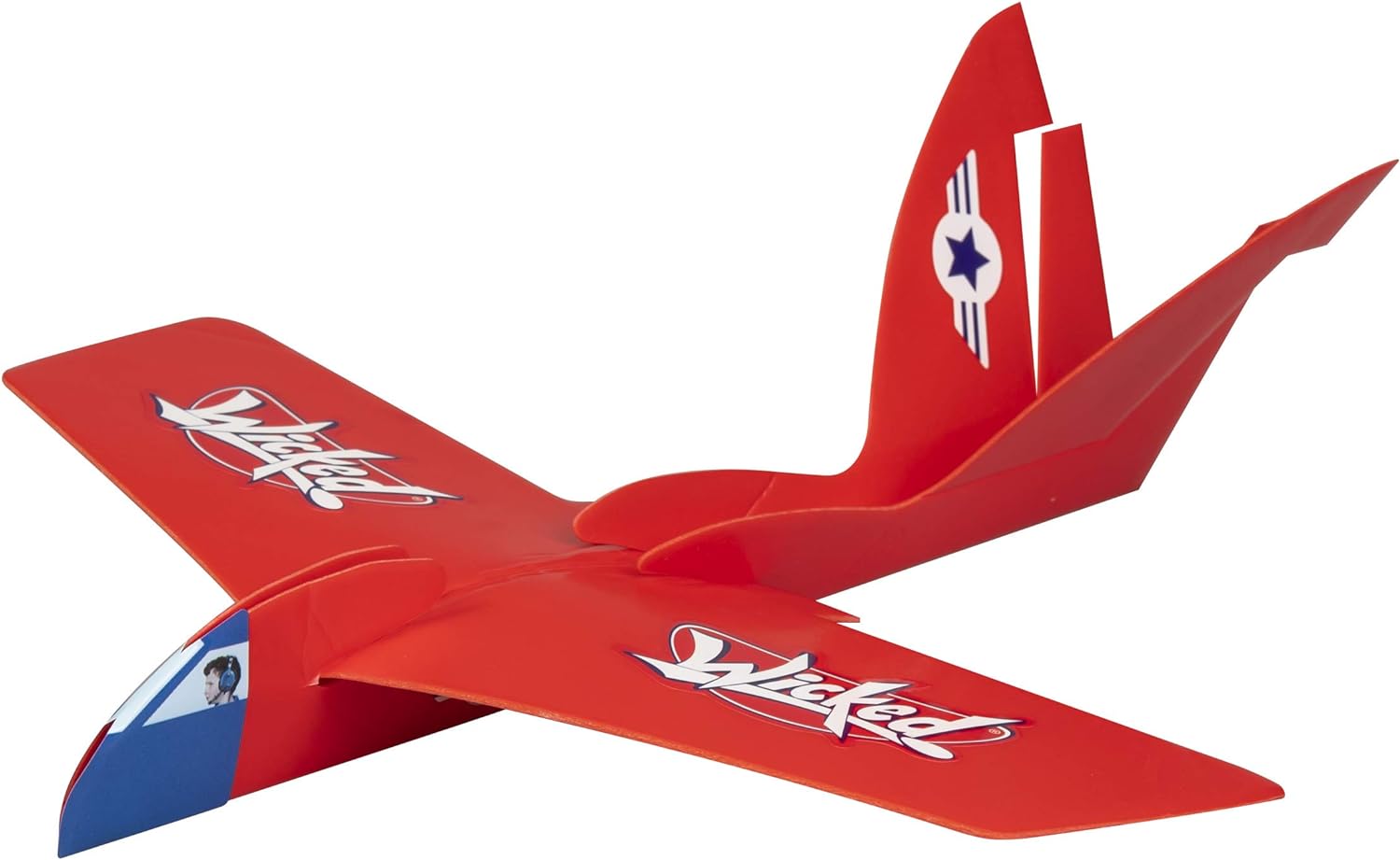Wicked Microjet | The Flying, Returning Boomerang Stunt Plane by Wicked Vision | Made from Soft Foam for Safe Indoor Play | 4 Metre Flight Range