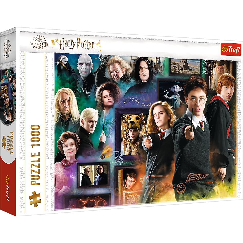 Trefl 10668 The Wizard World Harry Potter 1000 Teile, Premium Quality, für Erwachsene und Kinder ab 12 Jahren Puzzle Pieces, Die Zaubererwelt