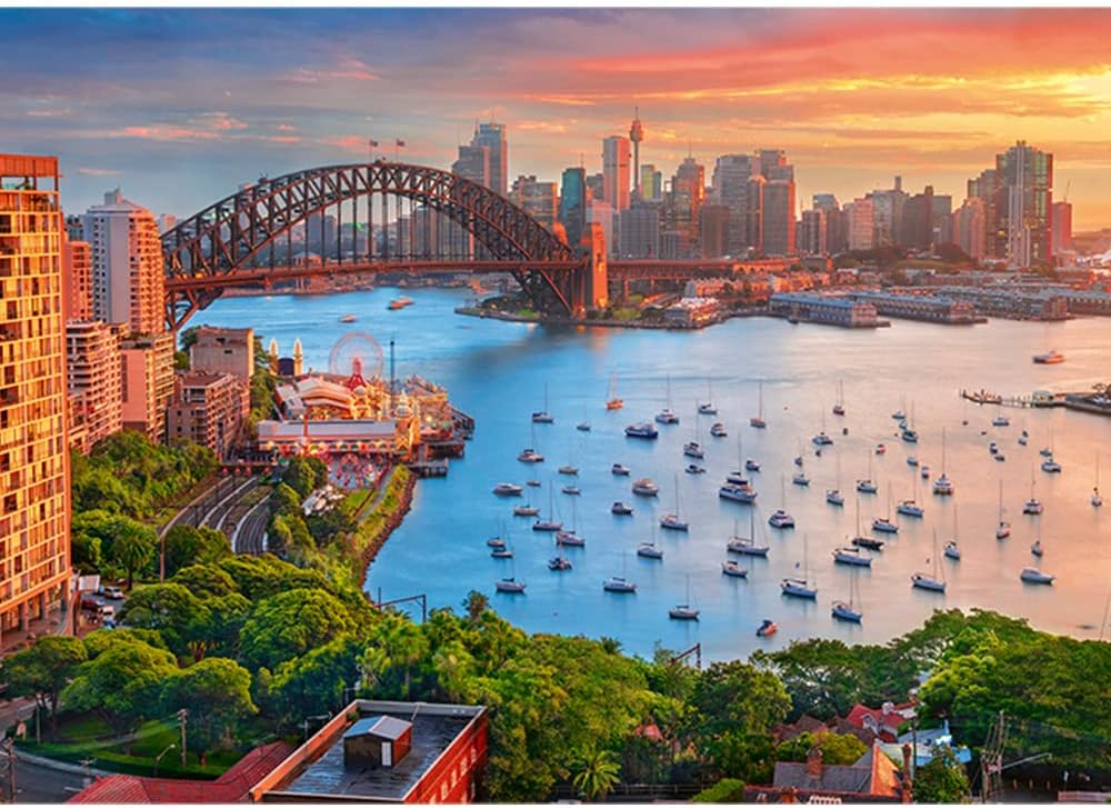 Trefl 1000 Elementos-Panorama de La Ciudad, Bahía Pintoresca, DIY, Entretenimiento Creativo, Diversión, Clásicos para Adultos y Niños a Partir de 12 Años Puzzle, Color Sydney, Australia (10743