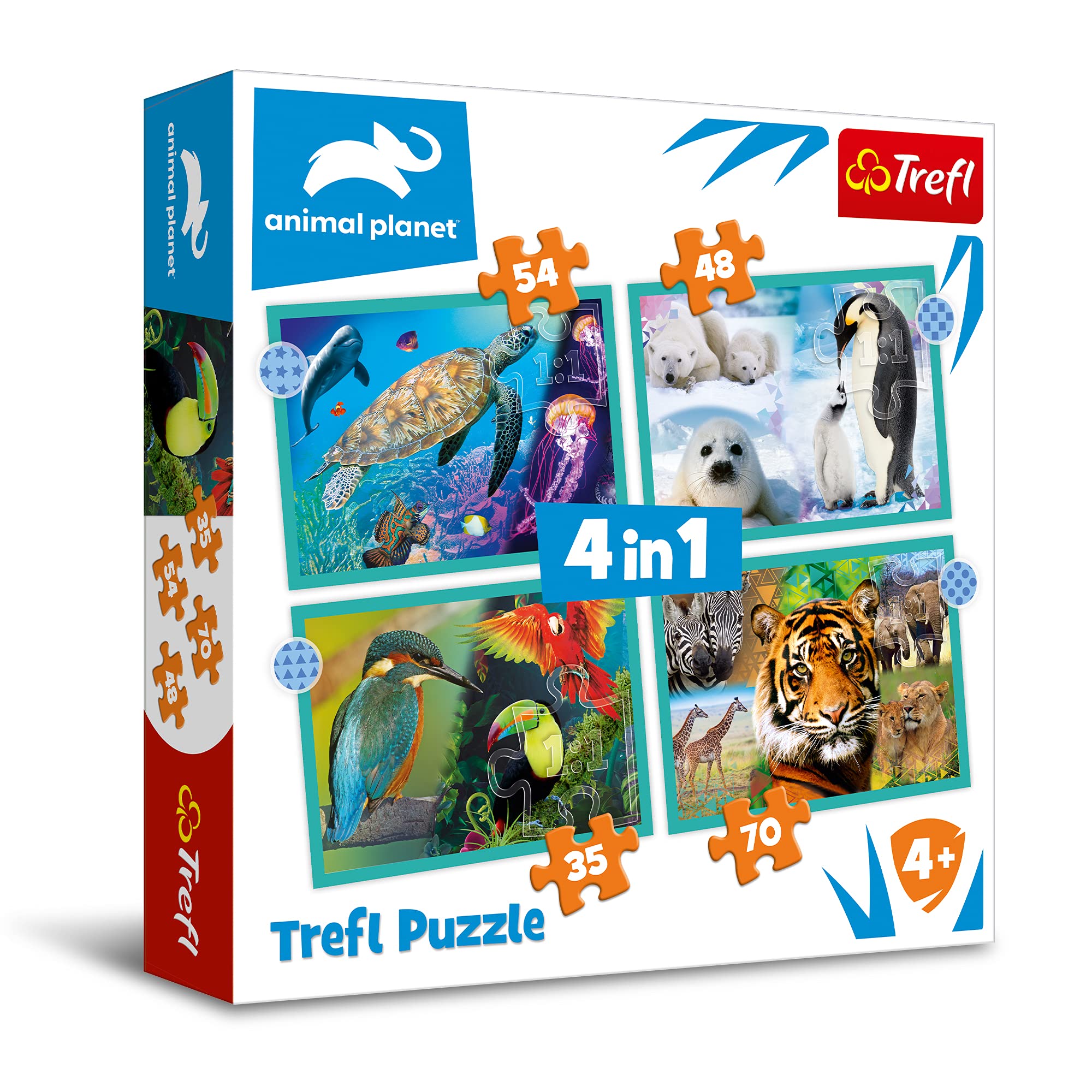 Trefl 34382 4-in-1, Coloured