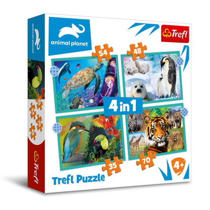Trefl 34382 4-in-1, Coloured
