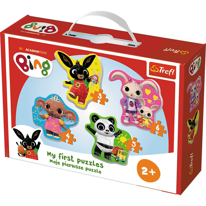 Trefl, Jigsaw Puzzle, Bing and Friends, from 3 to 6 Pieces, 4 Sets, Baby Classic, for Children from 2 Years