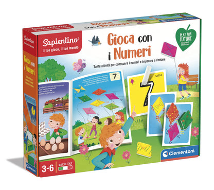 Clementoni- Sapientino – Juego Educativo de 4 años para Aprender los números, Desarrollo del lenguaje – Materiales 100% reciclados – Play For Future – Made in Italy, Multicolor (16368