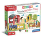 Clementoni 16369 Sapientino Farm Words and Phrases-Montessori 3 Years, Animal Educational Game, Language Development-Made in Italy, Multi-Coloured