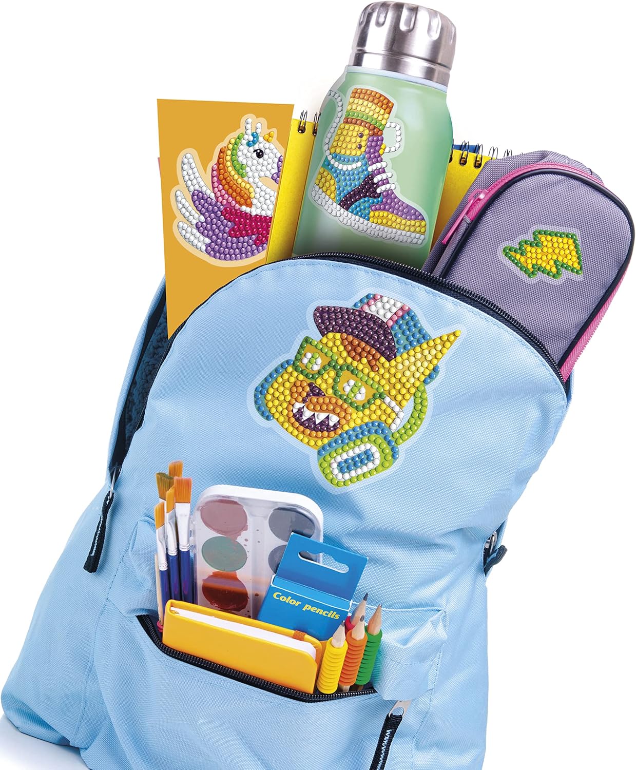 Clementoni- Idea-Creazioni Brillanti Painting, Diamond Art, Kit Arte, Laboratorio Gemme, Gioco Creativo Bambini 7 Anni-Made in Italy, Multicolore, 18678