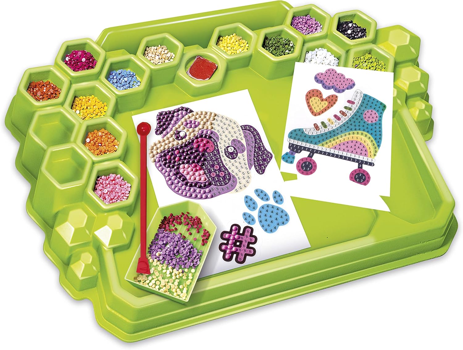 Clementoni- Idea-Creazioni Brillanti Painting, Diamond Art, Kit Arte, Laboratorio Gemme, Gioco Creativo Bambini 7 Anni-Made in Italy, Multicolore, 18678
