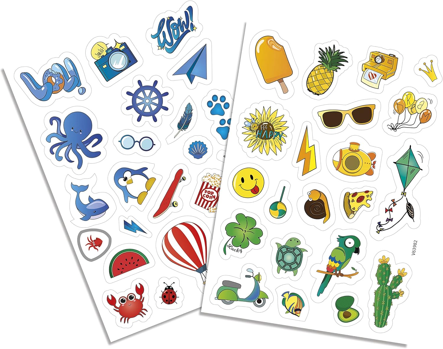 Clementoni 18698 Idea Boom Colorful Stickers, Creative Game for Children 6 Years, Made in Italy, Multi-Coloured, Medio