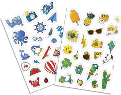 Clementoni 18698 Idea Boom Colorful Stickers, Creative Game for Children 6 Years, Made in Italy, Multi-Coloured, Medio