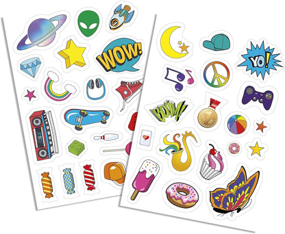 Clementoni 18700 Idea-Olographic Holographic Kids, Stickers-Creative Game for Children 6 Years, Made in Italy, Multi-Coloured, Medio