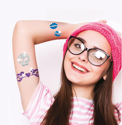 Clementoni 18733 Chic-Crazy Art and Craft, Gift for Girls 6 Year, Kit for Kids, Temporary Tattoos, Creative Toys, multi-color